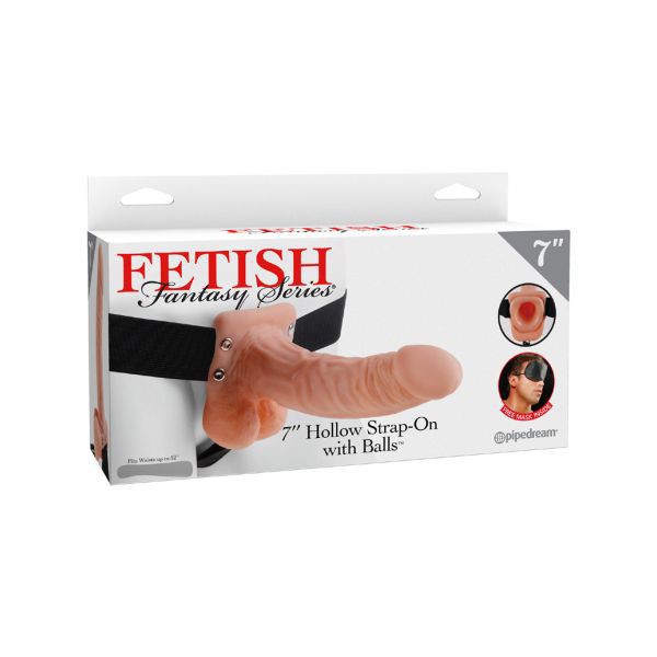 Fetish Fantasy Series 7″ Hollow Strap-On with Balls