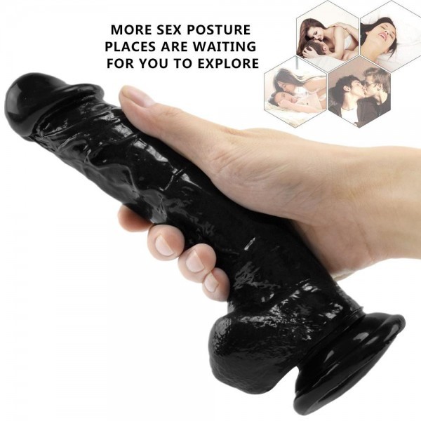VSCNovelty Gerçekçi Siyah Penis – 18 cm