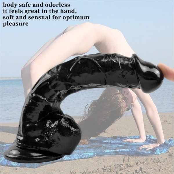 VSCNovelty Gerçekçi Siyah Penis – 18 cm