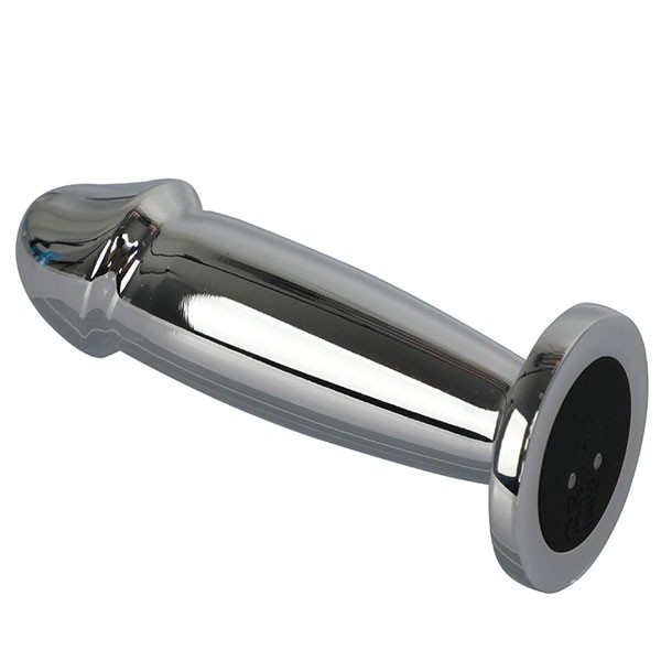 Şarjlı Titreşimli Çelik Anal Plug 12 cm