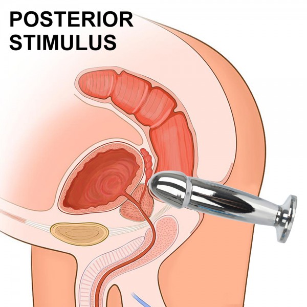 Şarjlı Titreşimli Çelik Anal Plug 12 cm