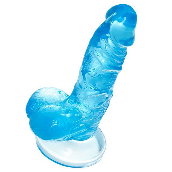 Toyfa Jel Dildo Mavi 15,8 cm
