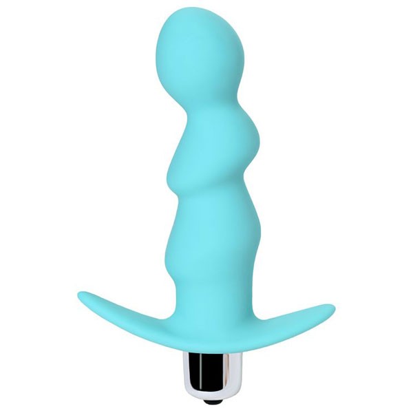 Toyfa Bland anal vibratör, silikon, mavi, 12,5 cm