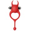 JOS NİCK Kuyruklu Penis Halkası, silikon, kırmızı, 13,5 cm