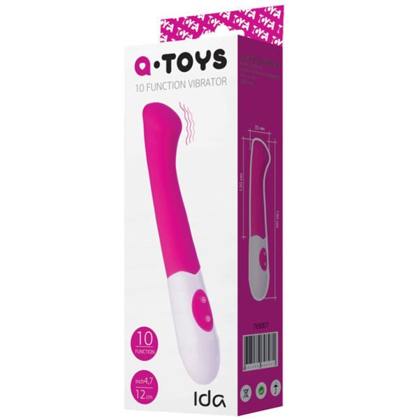 TOYFA Ida Vibratör, silikon, pembe, 19 cm