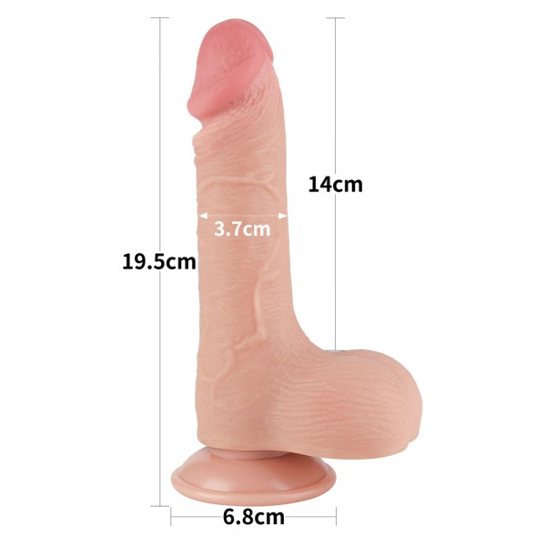LoveToy Çift Katmanlı Realistik Dildo 19.5 cm