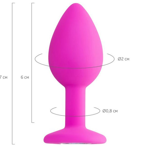 Taşlı Silikon Anal Plug Medium Siyah – Yumuşak Doku, Şık Tasarım