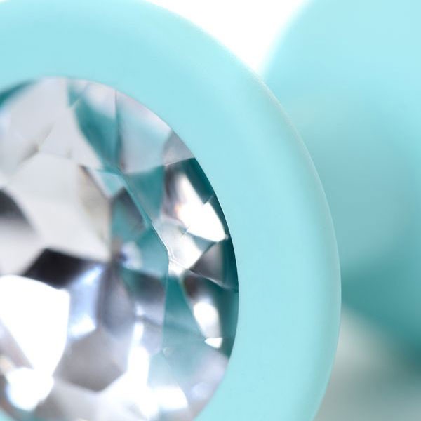 Taşlı Silikon Anal Plug Medium Siyah – Yumuşak Doku, Şık Tasarım