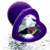 Toyfa Diamond Heart Anal Plug, Silikon, mor, 7 cm