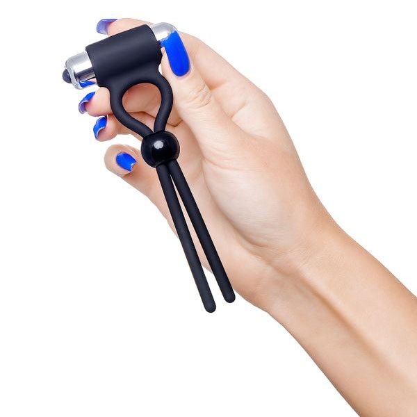 Toyfa Kement Ect, Penis halkası silikon, siyah, 14 cm