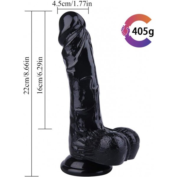 Realistik Zenci Dildo 22 Cm