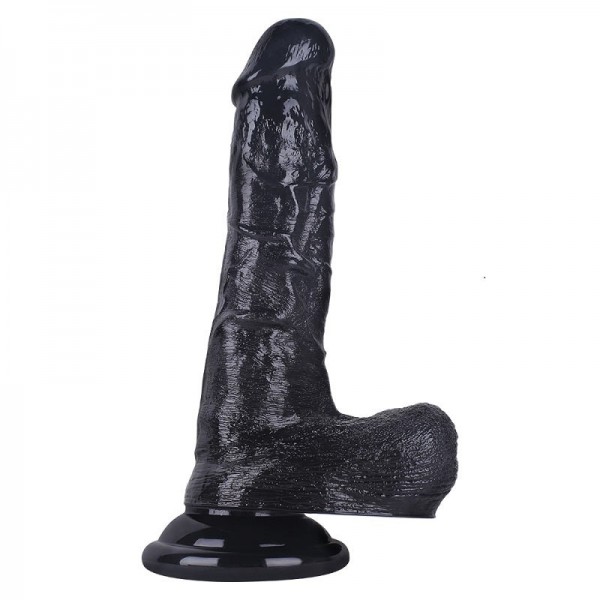 Vantuzlu Süper Gerçekçi Zenci Realistik Dildo - 22 Cm
