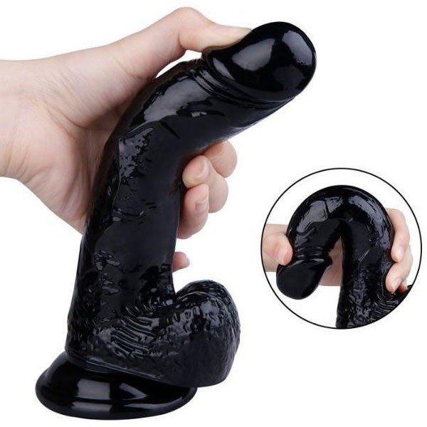 Noctis 20 cm Siyah Dildo - Zarif Tasarım, Doğal Hissiyat