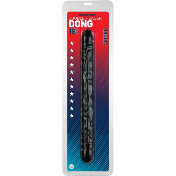 Doc Johnson Double Header Dong Veined, 18 inch