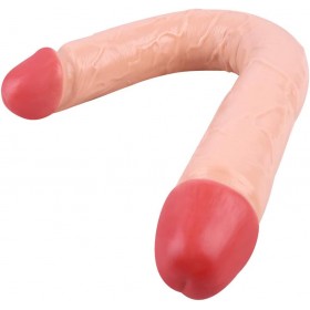 Kahverengi Çift Taraflı Dildo - 46 cm