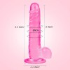 Pembe Gerçekçi Silikon Yapay Penis - 18 cm