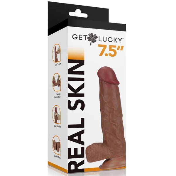 7.5″ Dual Layer Oynar Derili Realistik Melez Penis