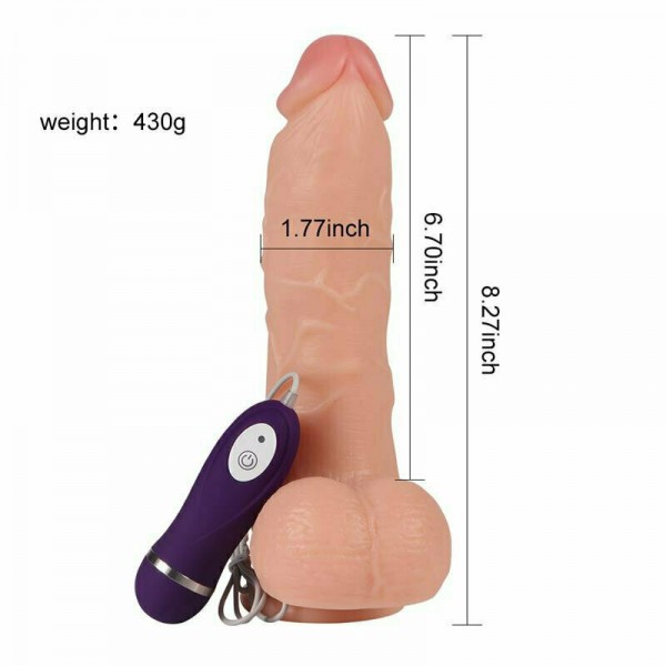 Shequ Adam Vibrating Realistik Titreşimli Dildo 21 cm