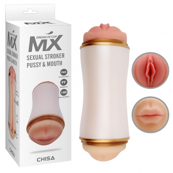 MX Sexual Stroker Çift Girişli Vajinal ve Oral Mastürbatör