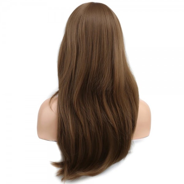 Kahverengi Dalgalı Sentetik Peruk
