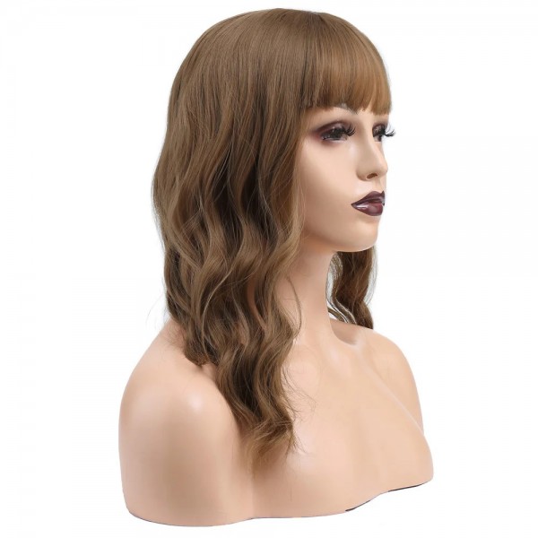 Dalgalı Kısa Perçemli Sentetik Peruk - Bebek Kumralı