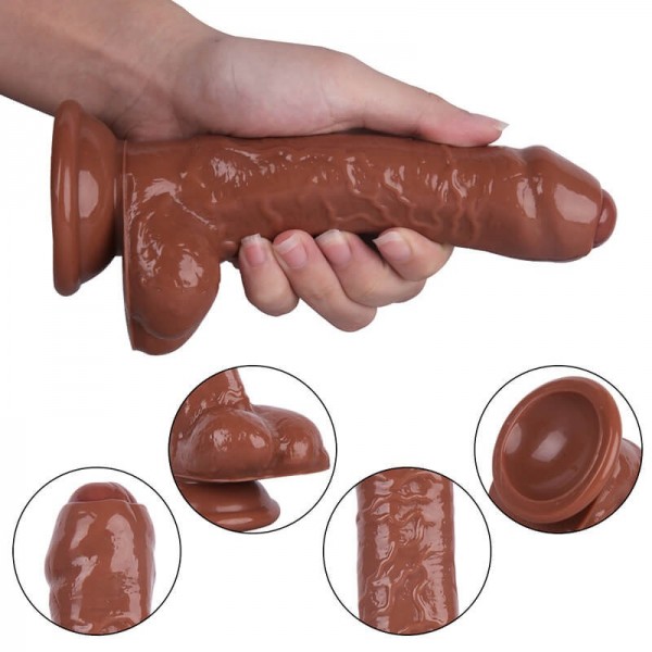 Çift Katmanlı Sünnetsiz Silikon Penis - 18 Cm