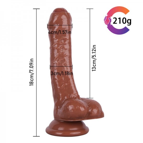 Çift Katmanlı Sünnetsiz Silikon Penis - 18 Cm