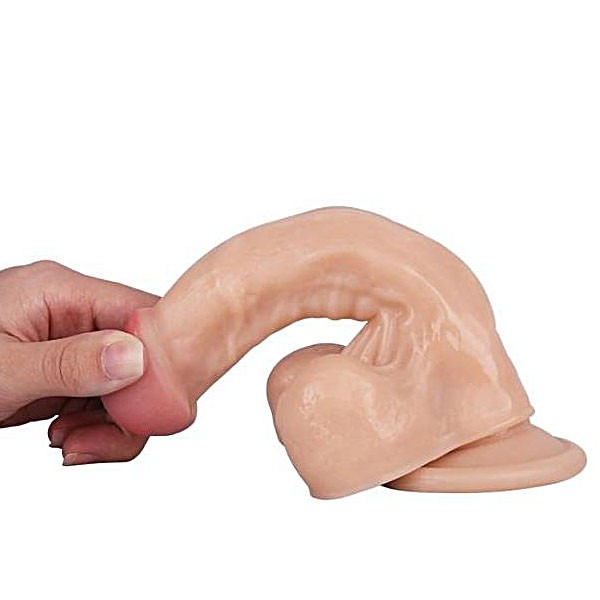 Damarlı Yumuşak Dokulu Realistik Dildo - 18 Cm