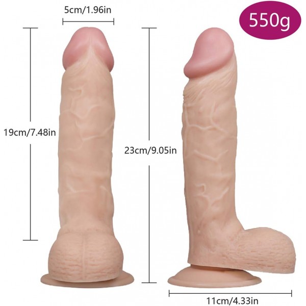 Dickdo Gerçekçi Testisli Dildo Penis - 23 cm