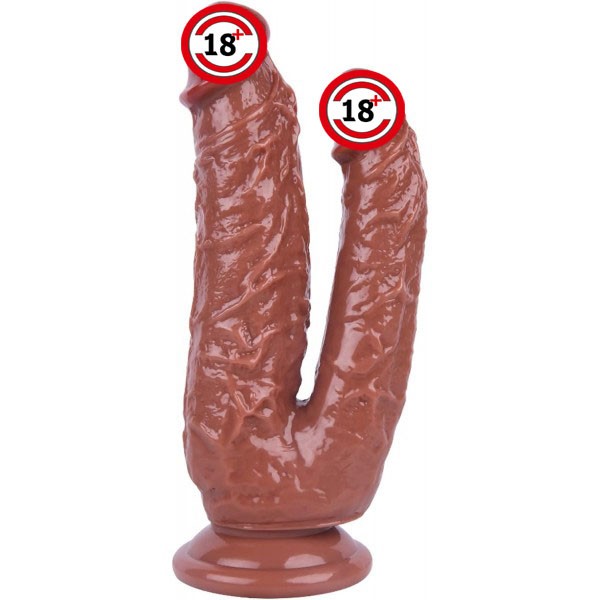 Yumuşak Dokulu Realistik Çiftli Dildo- 19 Cm