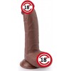 Kadınlar için Kıkırdaklı Gerçekçi Dildo - 18.6 cm Zenci