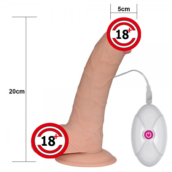 Ultra Soft Dude Titreşimli Gerçekçi Realistik Dildo - 20 cm