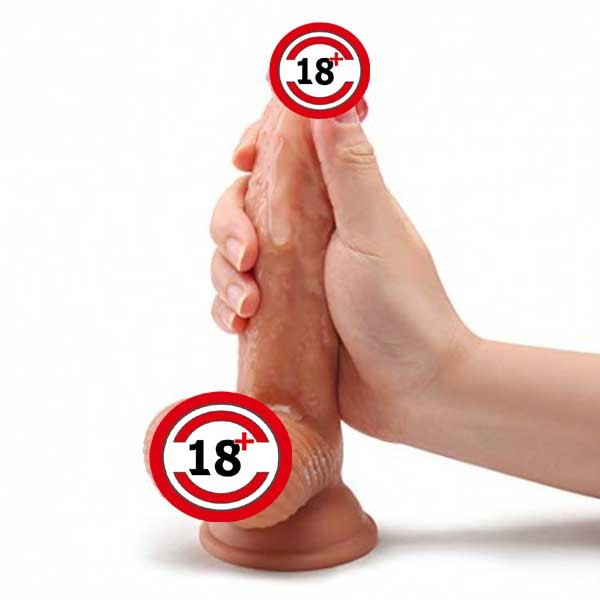 Çift Katmanlı Gerçekçi Silikon Yapay Penis - 18 Cm