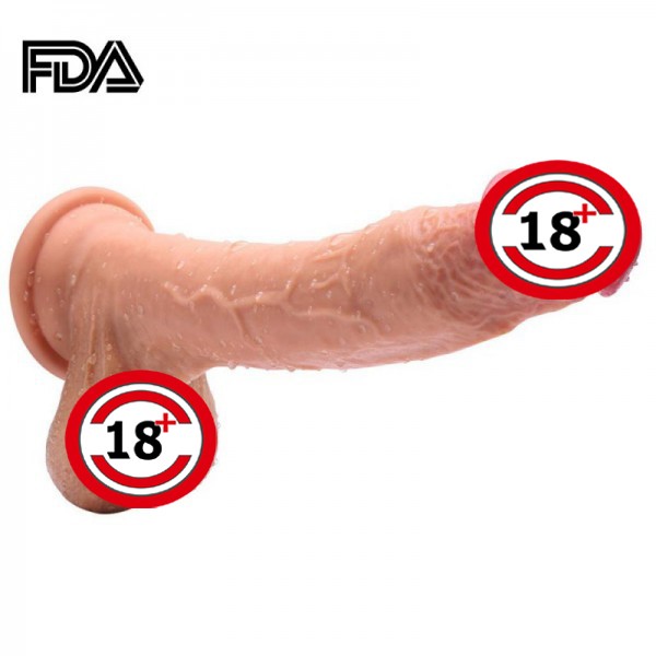 Dual Layered Realistic Silicone Dildo - 21 cm