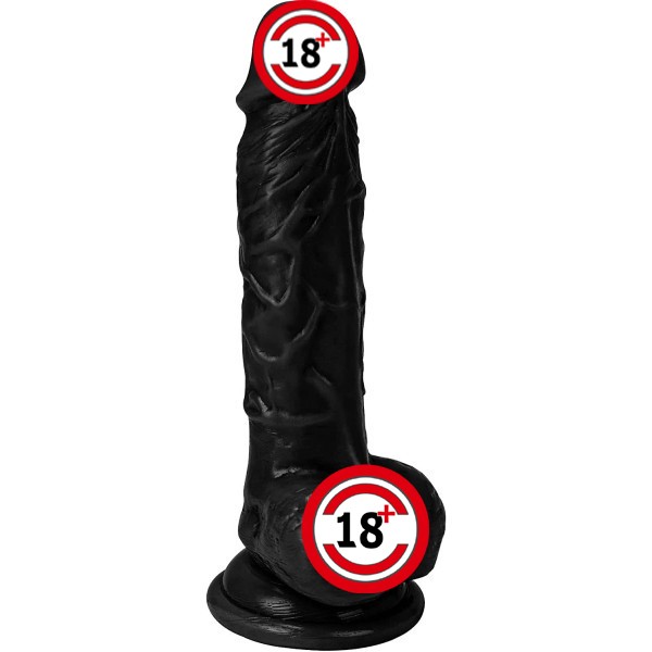 Vantuzlu Realistik Zenci Penis – 18 cm, Ultra Yumuşak ve Gerçekçi