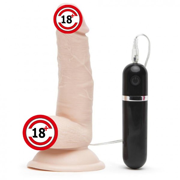 LoveToy Eğik Realistik Titreşimli Dildo -15 cm