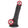 Güçlü Vantuzlu Silikon Yapay Penis - Siyah