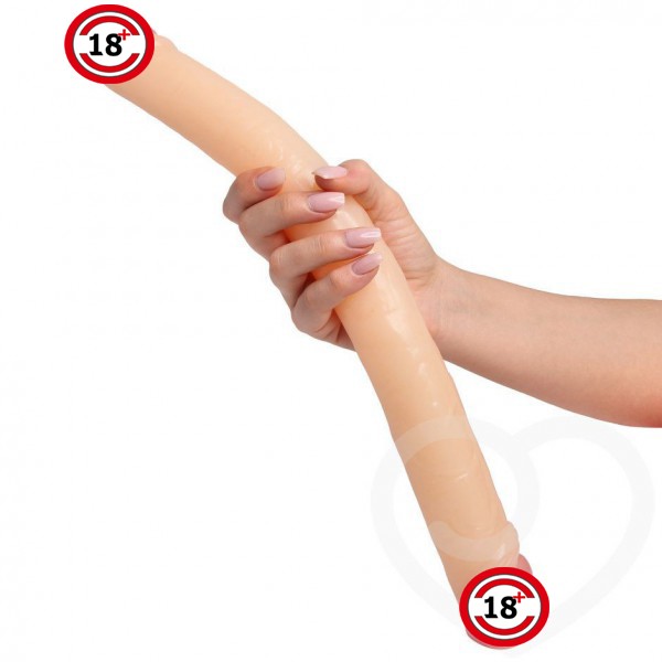 Çift Taraflı Damarlı Dildo - 45 cm