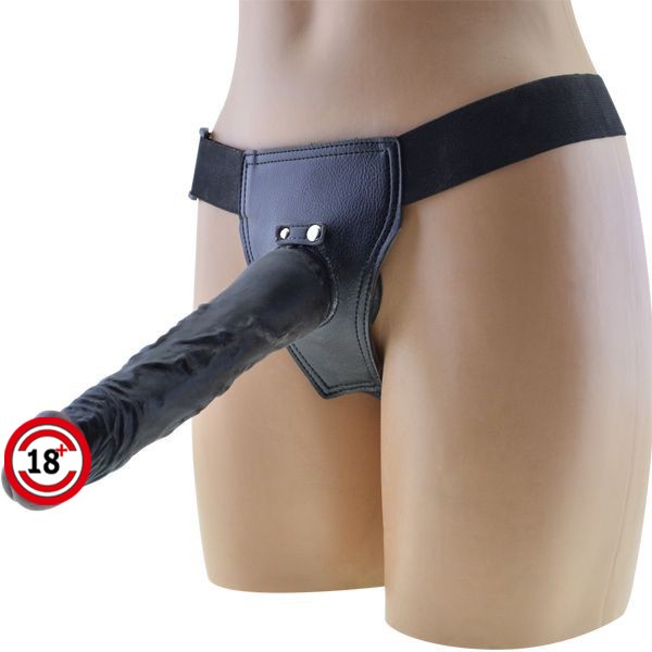 Ten Dokusunda Damarlı Realistik Zenci Belden Bağlamalı Penis - 21 Cm