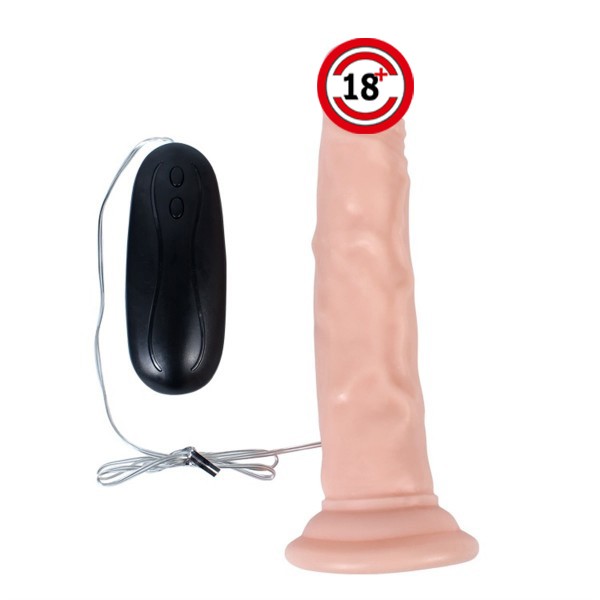 Titreşimli Anal & Vajinal Gerçekçi Doku Dildo – 18.5 cm