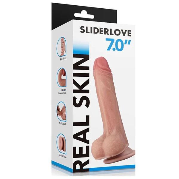 Dual Layer Oynar Derili Realistik Penis 18 cm – Esnek ve Doğal Tasarım