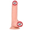 Dual Layer Oynar Derili Realistik Penis 18 cm – Esnek ve Doğal Tasarım