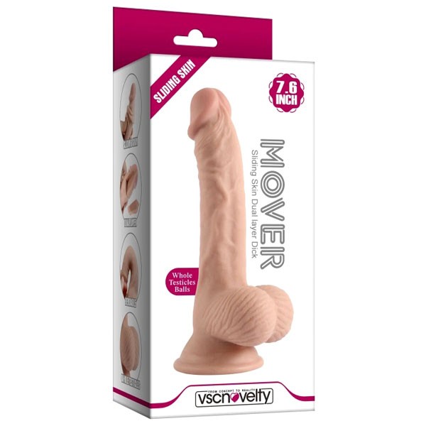 Kaydırmalı Cilt Çift Katmanlı Dildo - 19 Cm
