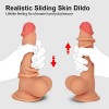 Kaydırmalı Cilt Çift Katmanlı Dildo - 19 Cm