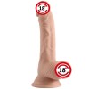 Kaydırmalı Cilt Çift Katmanlı Dildo - 19 Cm