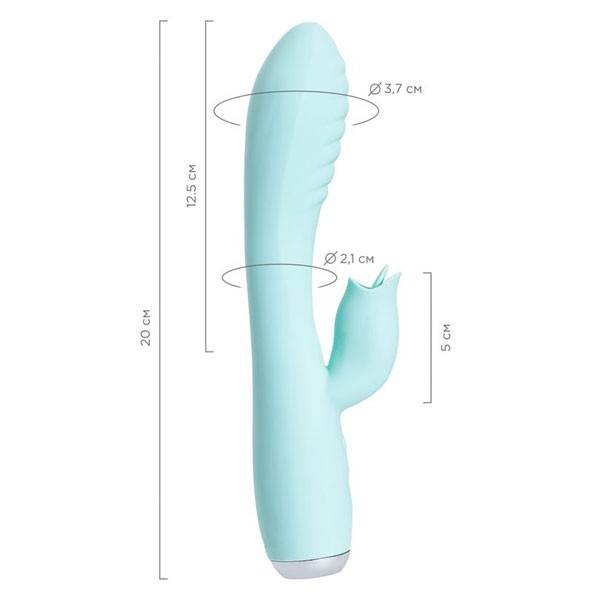 JOS MİLO Klitoral Uyarıcı ve Dilli Vibratör, 20 Cm