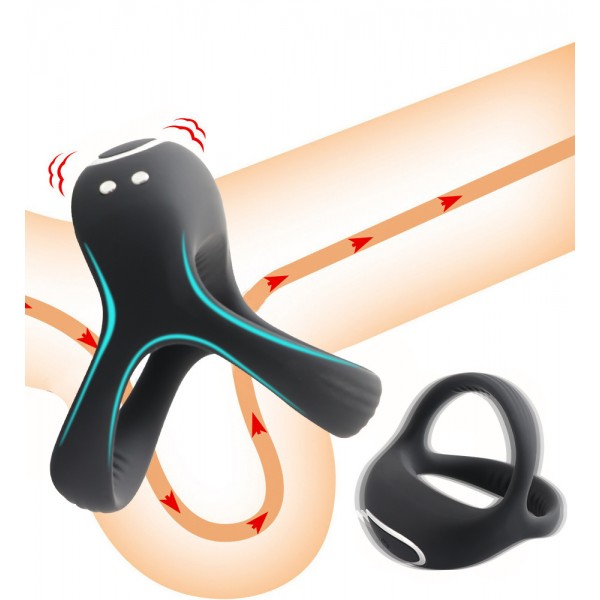 USB Manyetik Şarjlı, Su Geçirmez Penis ve Testis Vibratörü – 10 Titreşim Modu