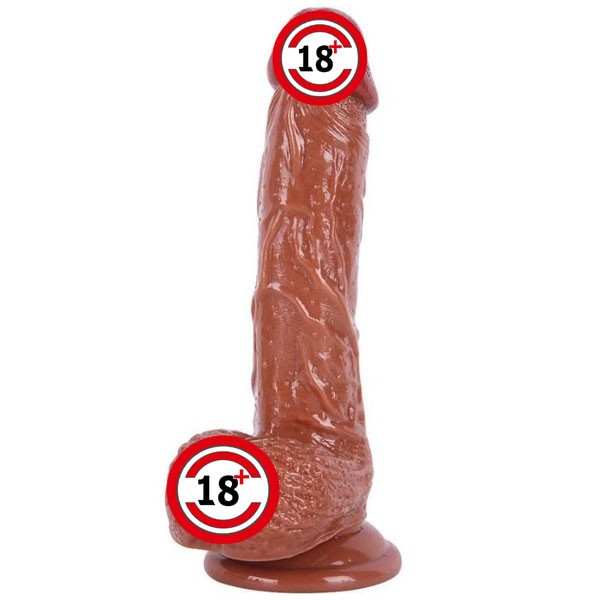 Realistik Vantuzlu Melez Penis - 22 cm