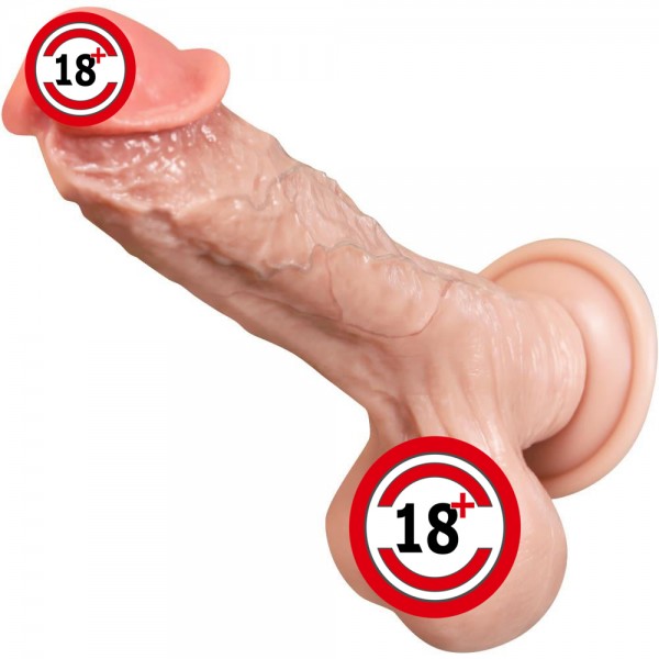 Ekstra Yumuşak Çift Katmanlı Realistik Dildo - 23 cm