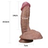 Çift Katmanlı Platin Realistik Dildo - 19,5 cm